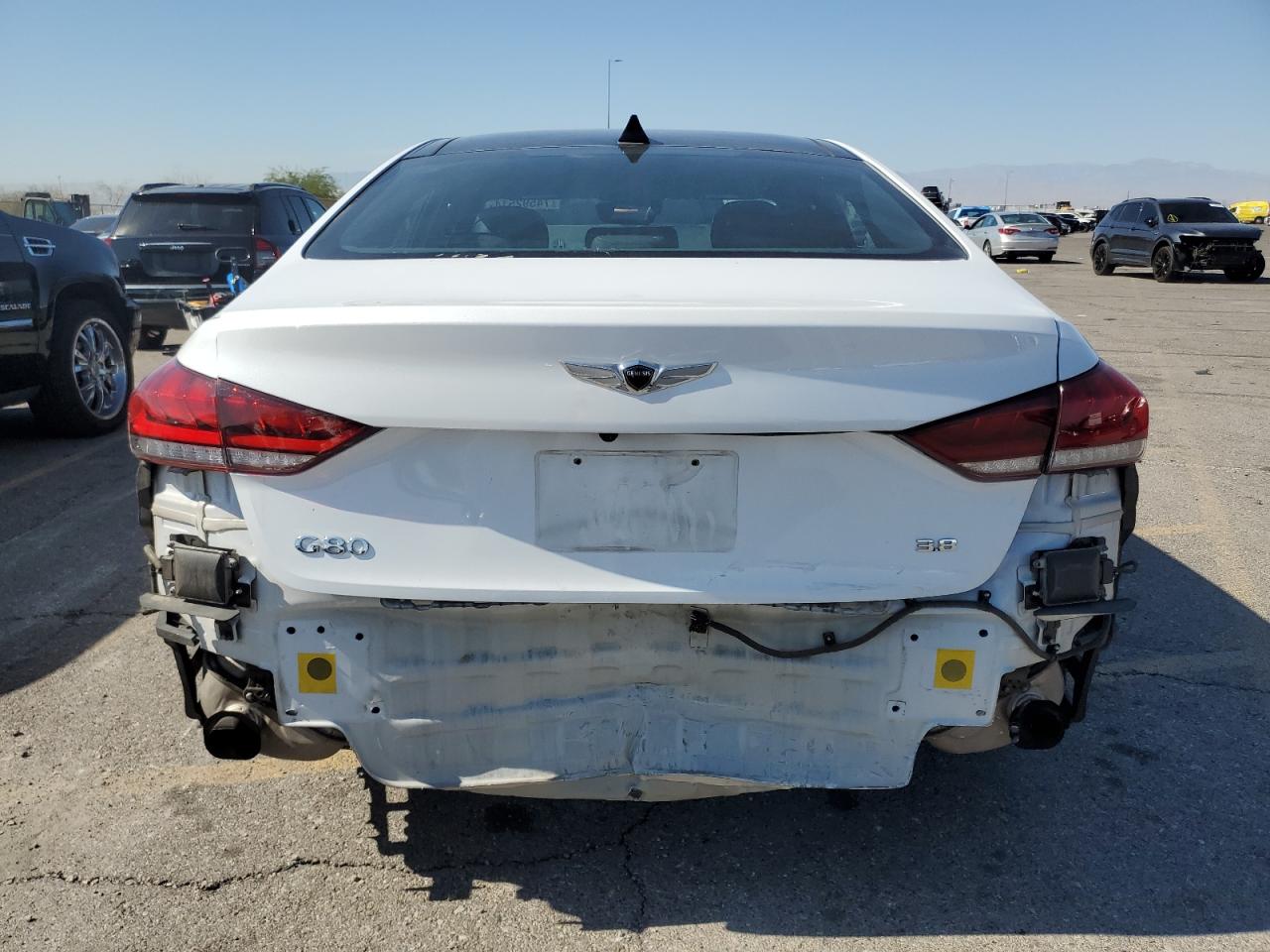 2019 Genesis G80 VIN KMHGN4JE6KU292326 Copart auction photo, rear end damage thumbnail 6