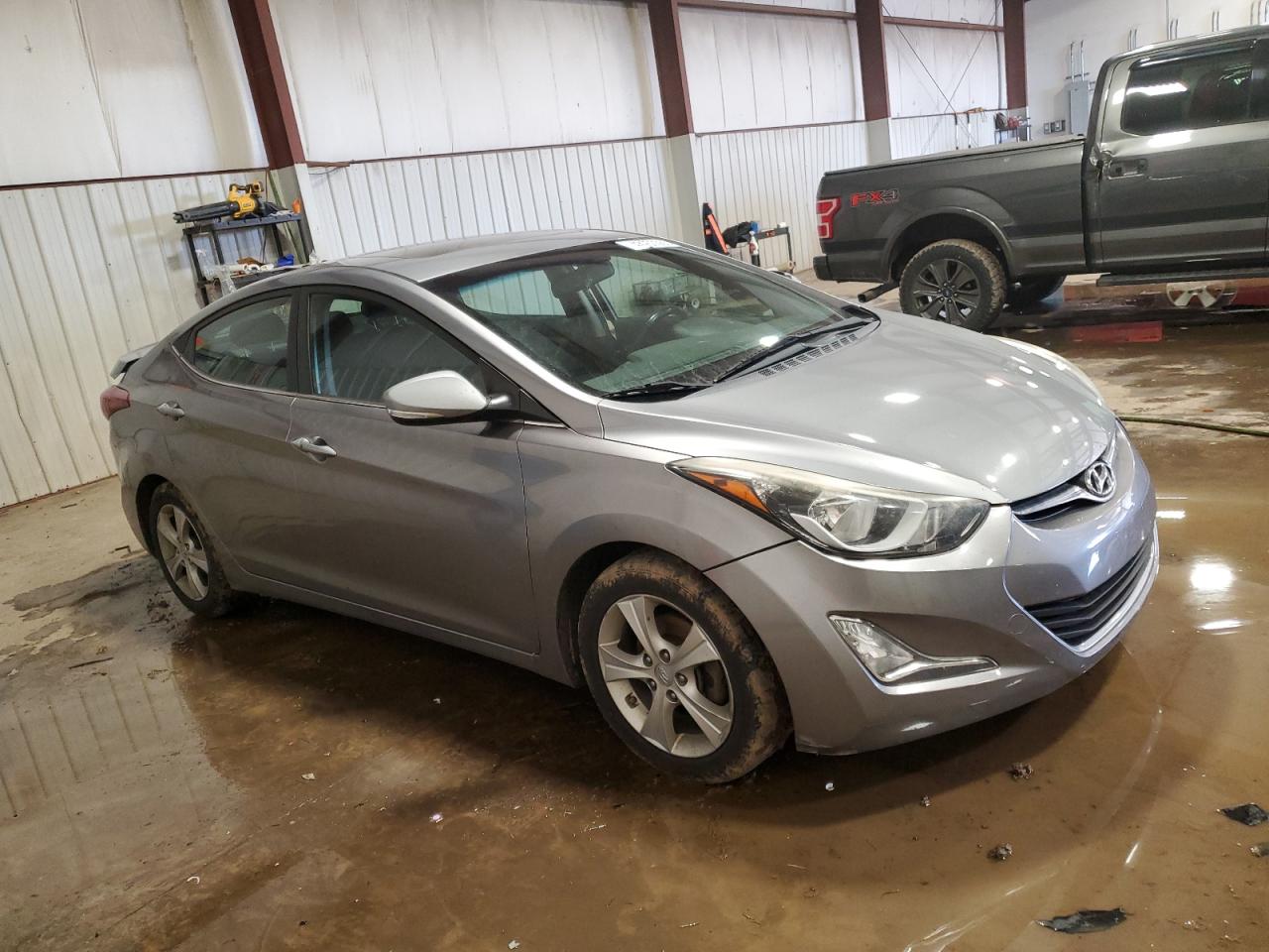 2016 Hyundai Elantra VIN KMHDH4AE0GU520452 Copart auction photo, side / front end damage thumbnail 4