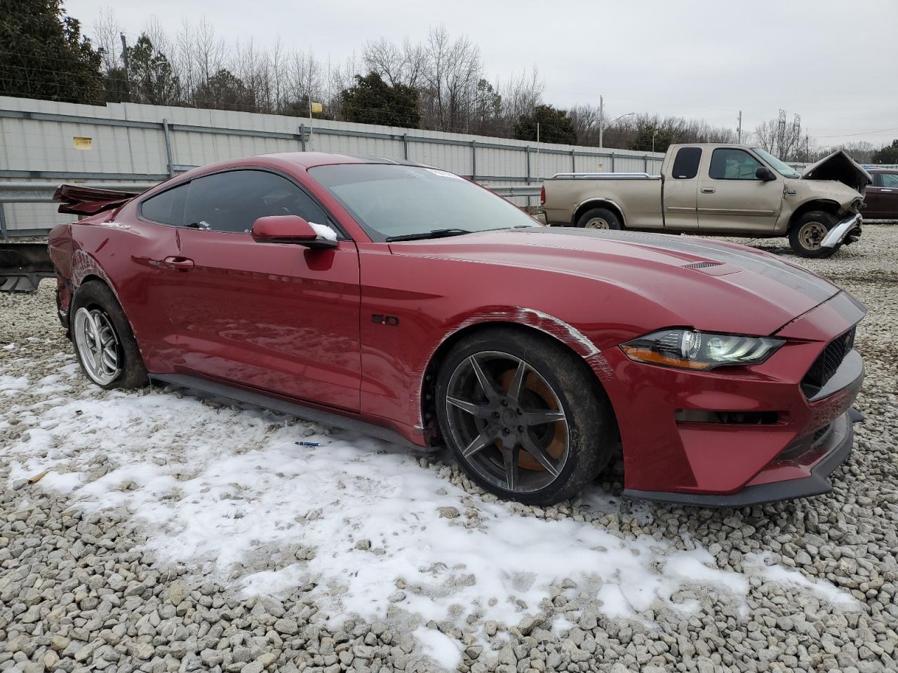 2019 Ford Mustang VIN 1FA6P8CFXK5122283 Copart auction photo, rear end / side damage thumbnail 4