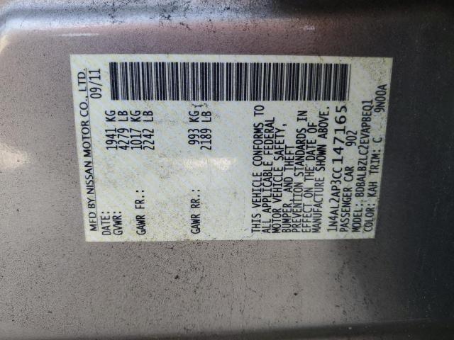 2012 Nissan Altima VIN 1N4AL2AP3CC147165 Copart auction photo, rear end damage thumbnail 12