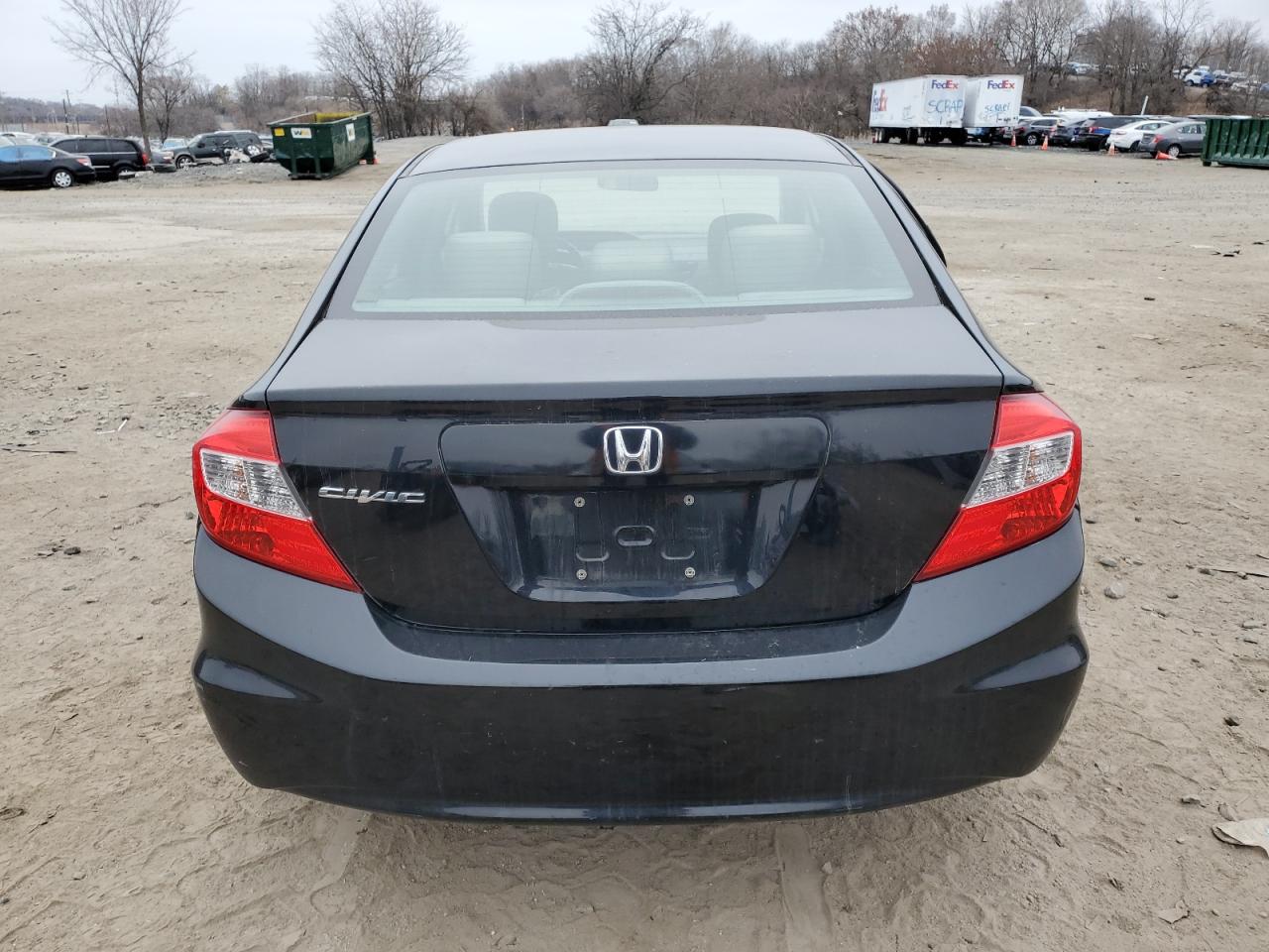 2012 Honda Civic VIN 19XFB2F82CE312202 Copart auction photo, side / rear end damage thumbnail 6