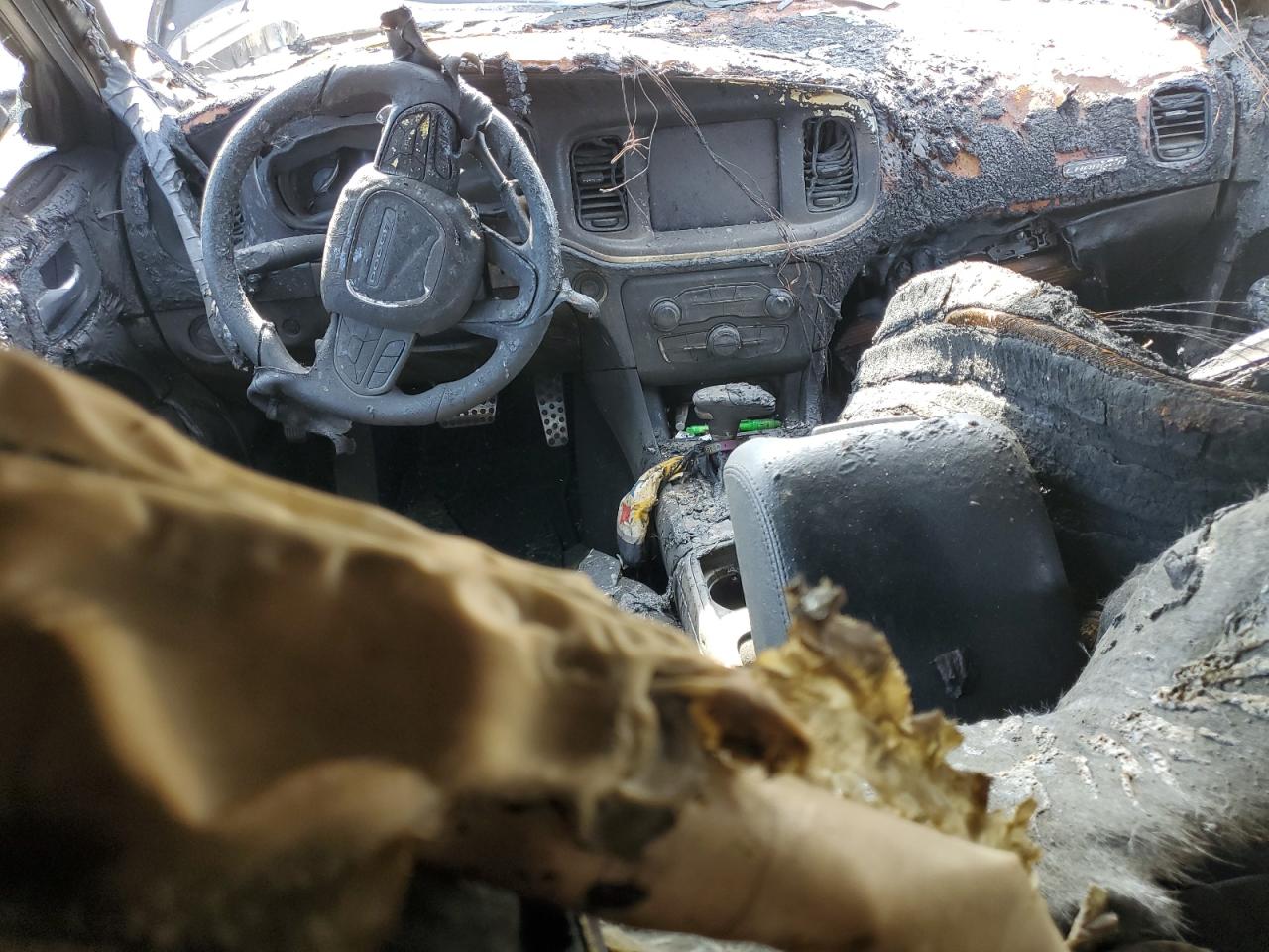 2021 Dodge Charger VIN 2C3CDXCT6MH574429 Copart auction photo, burn damage thumbnail 8