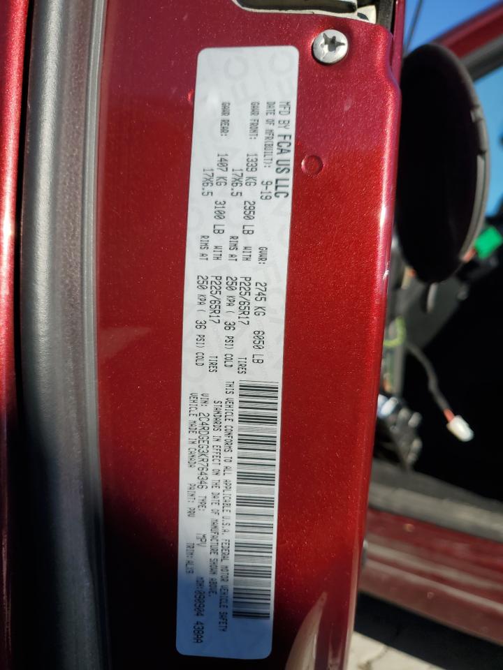 2019 Dodge Caravan VIN 2C4RDGEG3KR764346 Copart auction photo, front end damage thumbnail 14