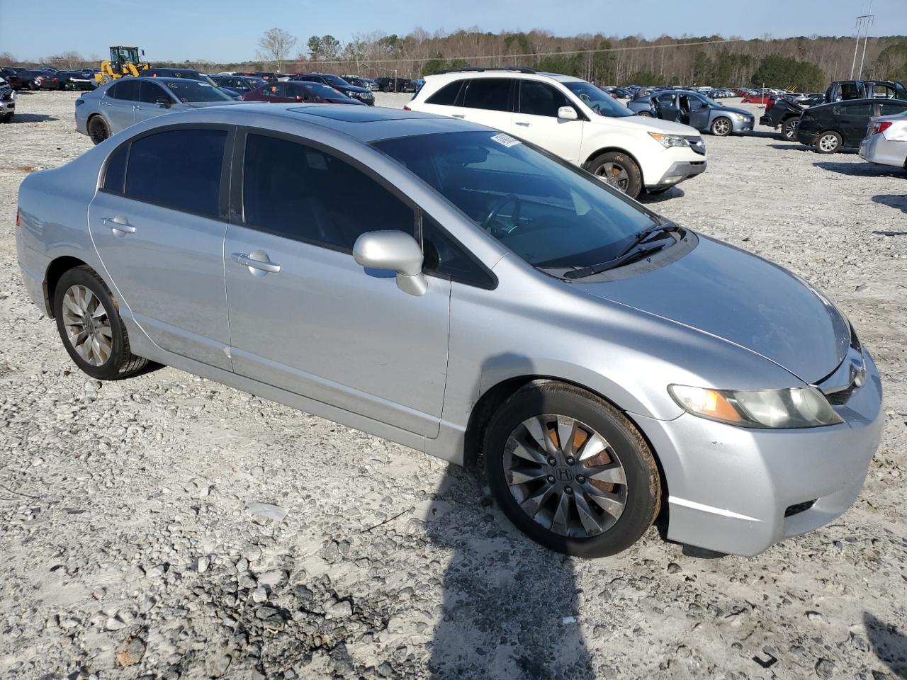 2009 Honda Civic VIN 19XFA16989E017524 Copart auction photo, side / front end damage thumbnail 4