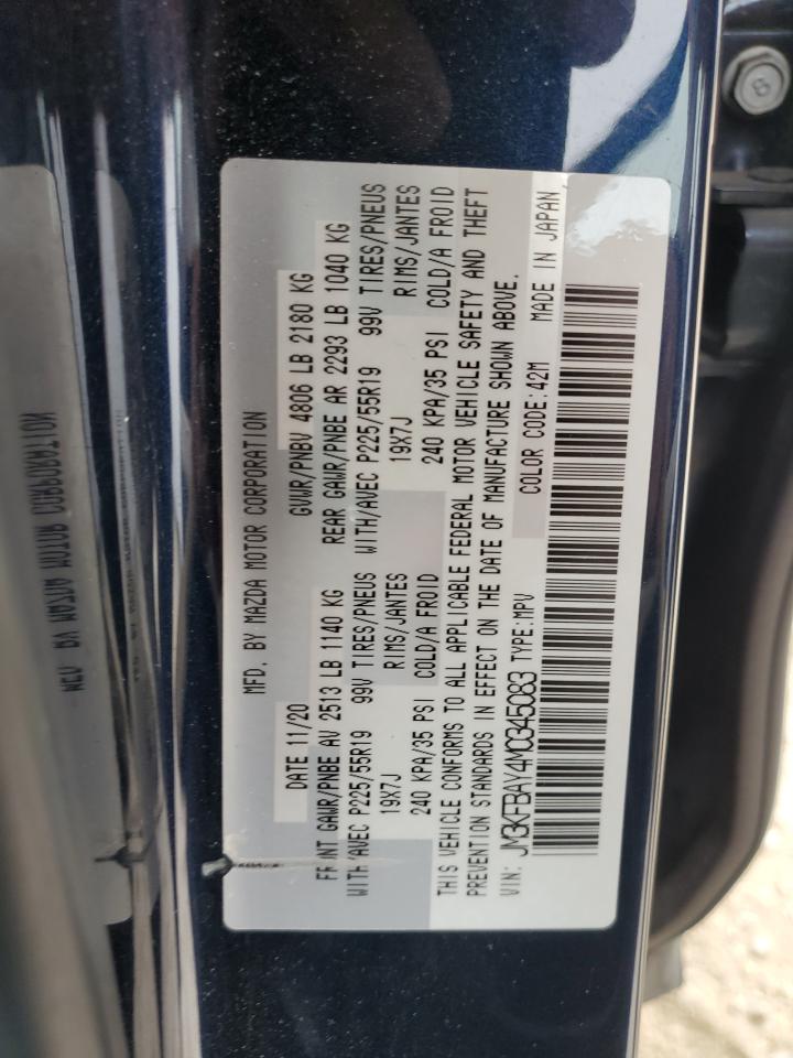 2021 Mazda CX-5 VIN JM3KFBAY4M0345083 Copart auction photo, water/flood / minor dent/scratches damage thumbnail 14