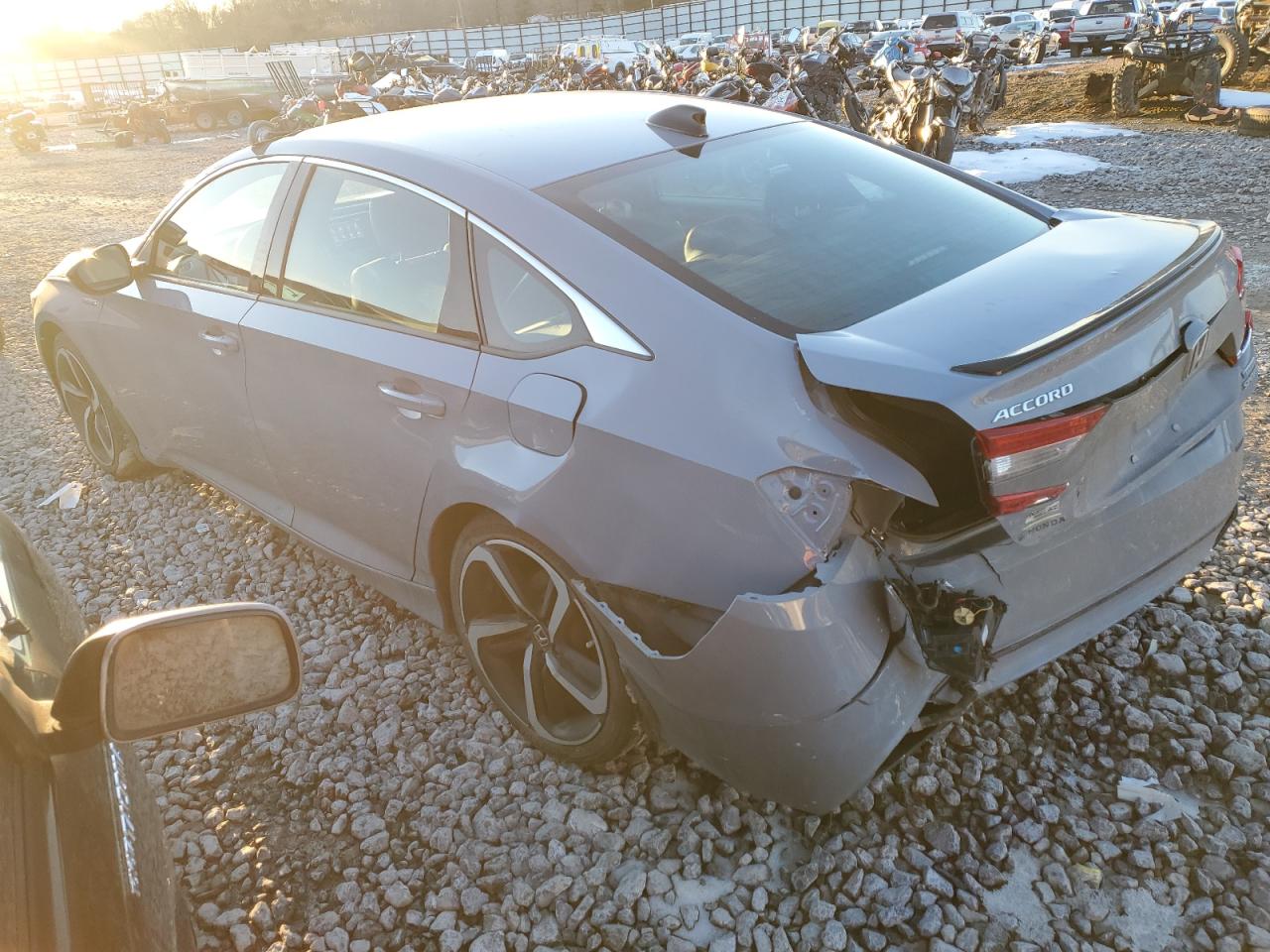 2022 Honda Accord VIN 1HGCV3F28NA030715 Copart auction photo, rear end damage thumbnail 2