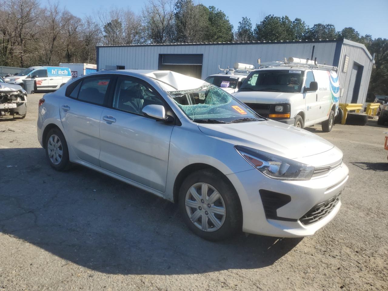 2023 KIA Rio VIN 3KPA24AD9PE554212 Copart auction photo, all over damage thumbnail 4