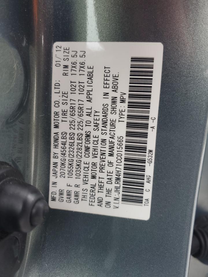 2012 Honda CR-V VIN JHLRM4H71CC015665 Copart auction photo, front end / minor dent/scratches damage thumbnail 13