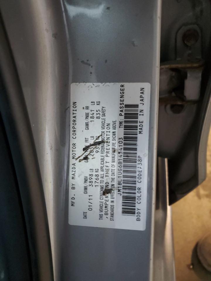 2011 Mazda 3 VIN JM1BL1UG6B1454103 Copart auction photo, undercarriage / front end damage thumbnail 14