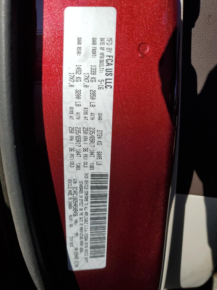 2017 Chrysler Pacifica VIN 2C4RC1BG5HR509436 Copart auction photo, front end / all over damage thumbnail 15