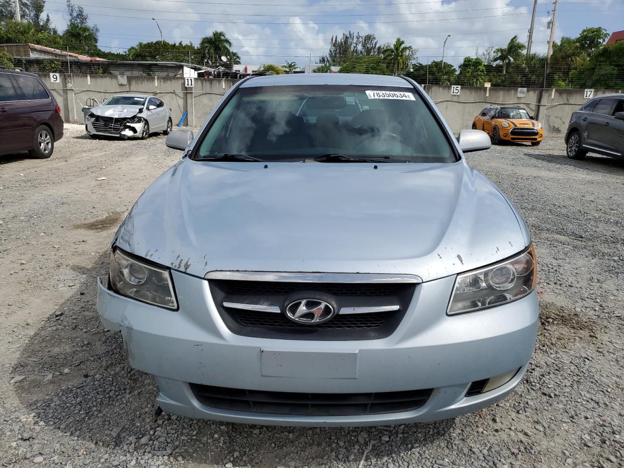 2008 Hyundai Sonata VIN 5NPEU46C28H319093 Copart auction photo, front end / minor dent/scratches damage thumbnail 5