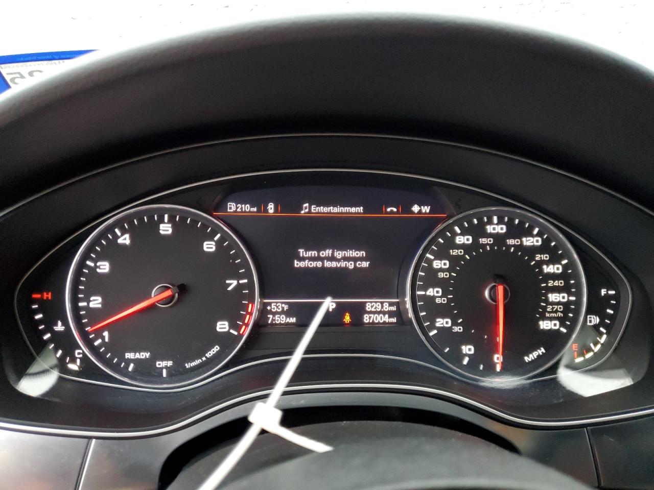 2016 Audi A7 VIN WAU2GAFCXGN002019 Copart auction photo, rear end / hail damage thumbnail 9