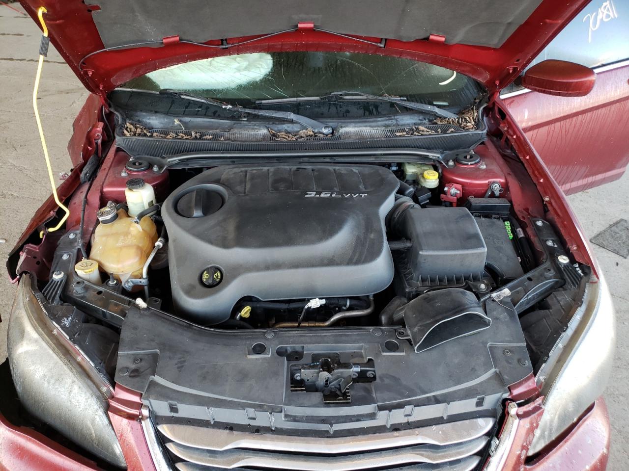 2014 Chrysler 200 VIN 1C3CCBCG6EN187073 Copart auction photo, front end / side damage thumbnail 7
