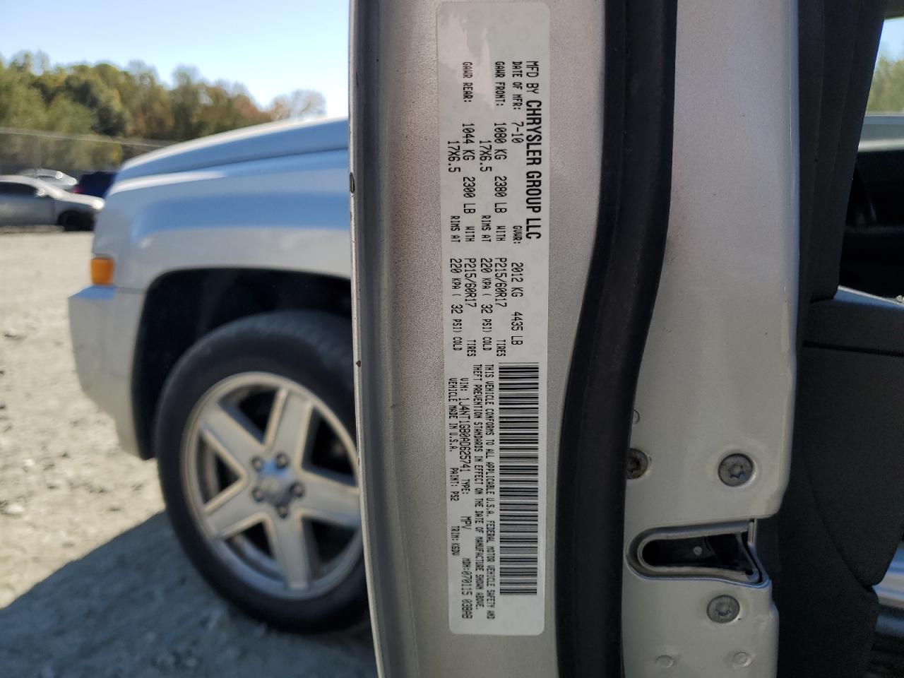 2010 Jeep Liberty (Patriot) VIN 1J4NT1GB0AD625741 Copart auction photo, rear end damage thumbnail 13