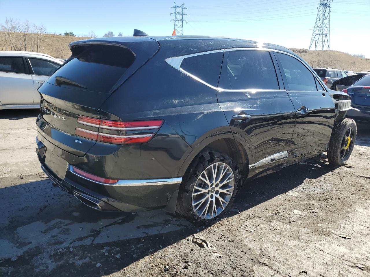 2022 Genesis Gv80 VIN KMUHBDSB5NU079116 Copart auction photo, front end damage thumbnail 3