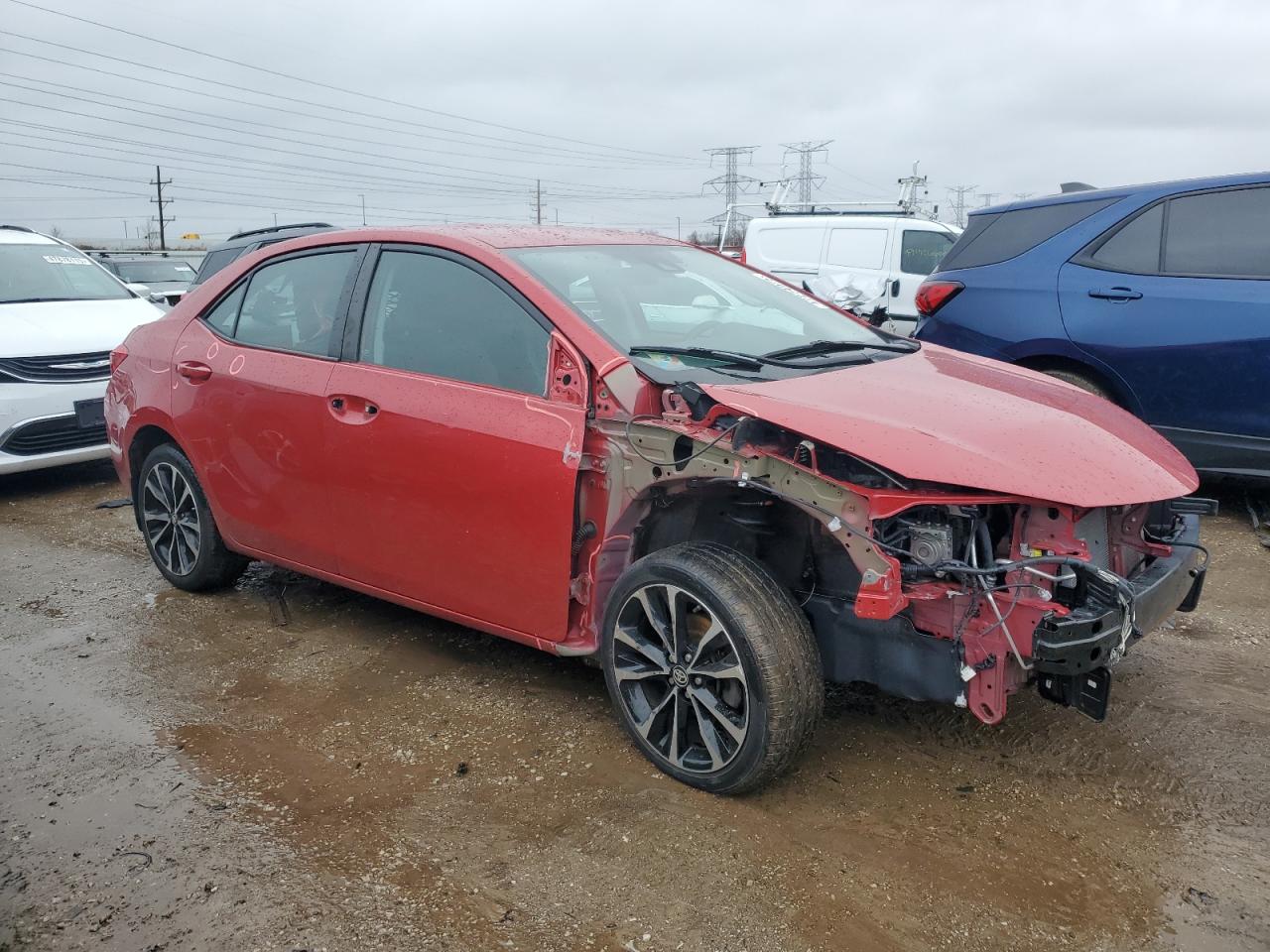 2017 Toyota Corolla VIN 2T1BURHE2HC872537 Copart auction photo, front end / side damage thumbnail 4