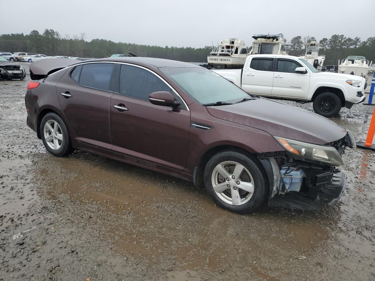 2015 KIA Optima VIN 5XXGM4A77FG427673 Copart auction photo, all over damage thumbnail 4