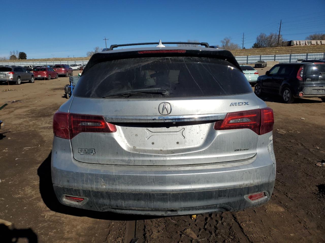 2014 Acura MDX VIN 5FRYD4H2XEB015391 Copart auction photo, front end / rear end damage thumbnail 6
