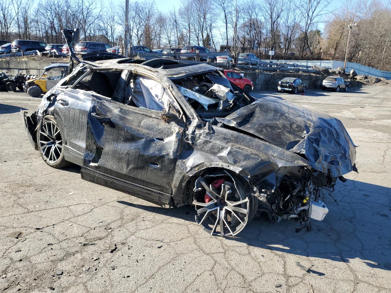 2021 Audi Q8 VIN WA1FVAF18MD017171 Copart auction photo, all over damage thumbnail 4