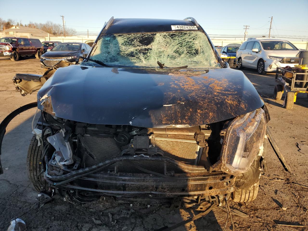 2019 Nissan Rogue VIN KNMAT2MV6KP520940 Copart auction photo, front end / side damage thumbnail 5