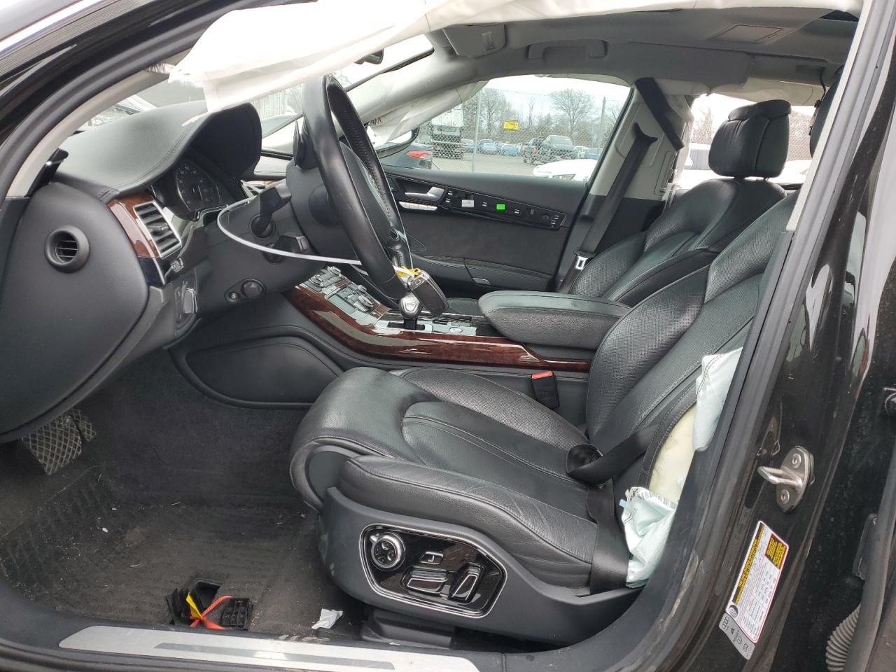 2014 Audi A8 VIN WAURGAFD1EN003340 Copart auction photo, side / rear end damage thumbnail 7