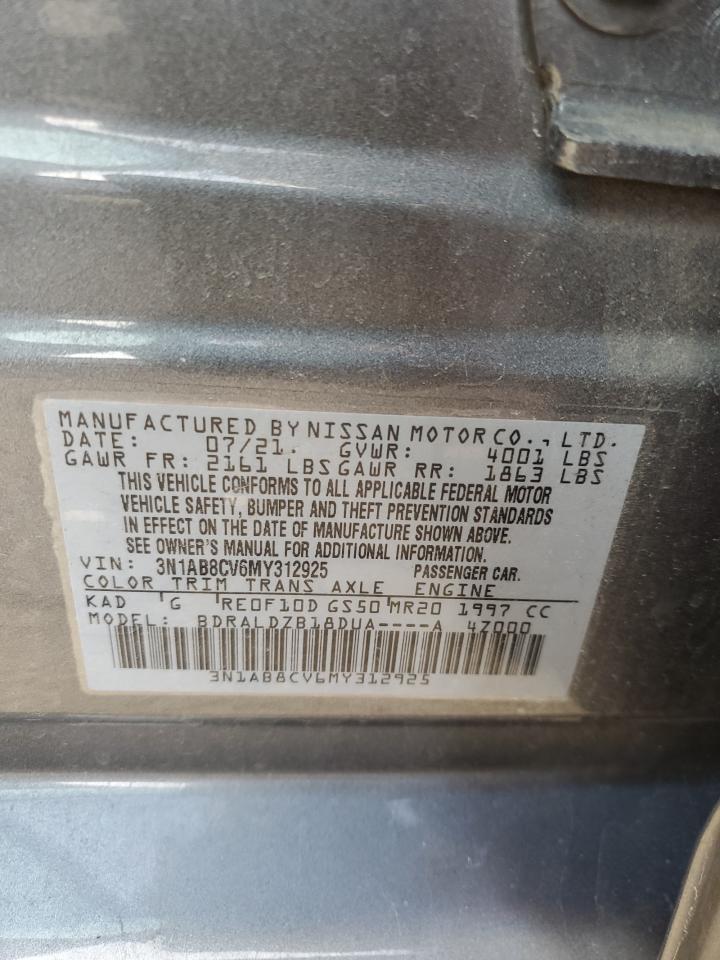 2021 Nissan Sentra VIN 3N1AB8CV6MY312925 Copart auction photo, front end damage thumbnail 12