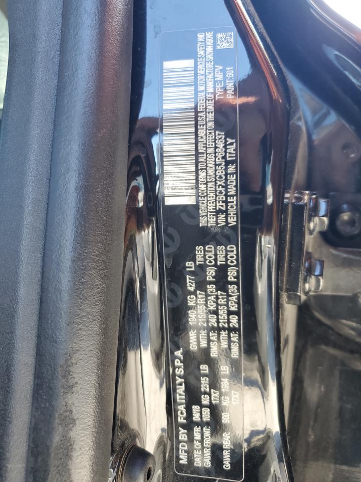 2018 Fiat 500 VIN ZFBCFXCB5JP684637 Copart auction photo, front end / hail damage thumbnail 12
