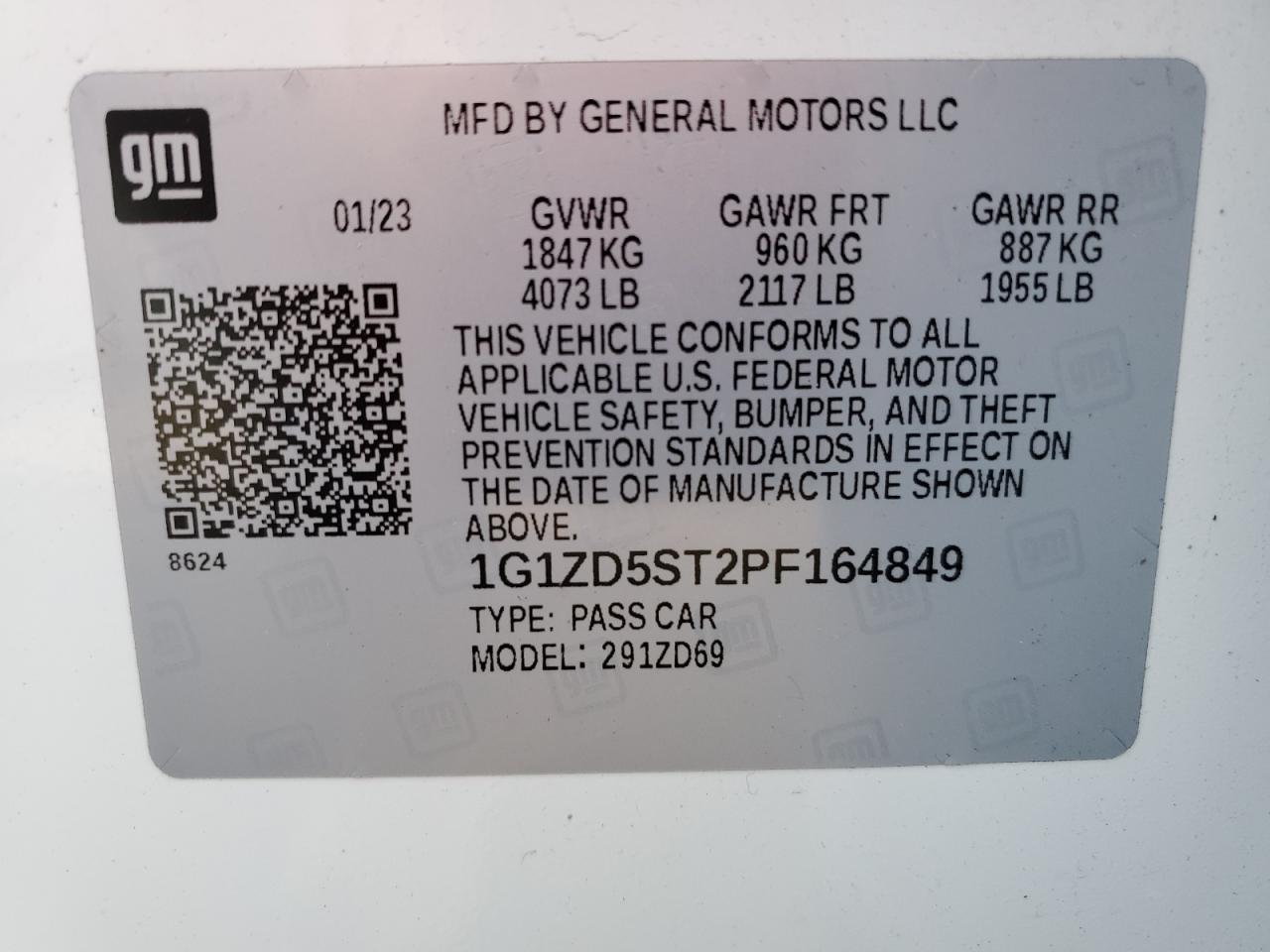 2023 Chevrolet Malibu VIN 1G1ZD5ST2PF164849 Copart auction photo, front end / undercarriage damage thumbnail 13