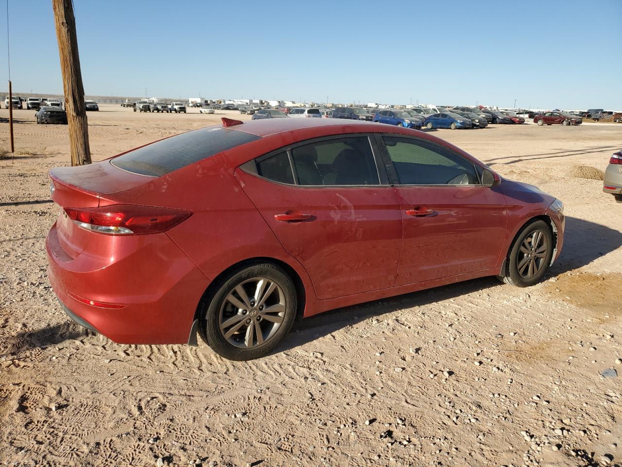 2018 Hyundai Elantra VIN 5NPD84LF8JH375561 Copart auction photo, front end / side damage thumbnail 3