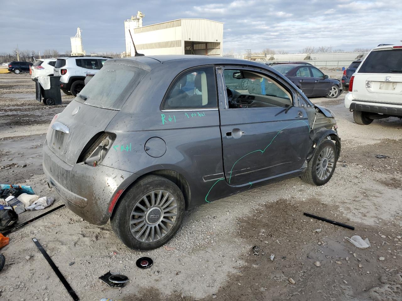 2012 Fiat 500 VIN 3C3CFFCR2CT385405 Copart auction photo, front end damage thumbnail 3