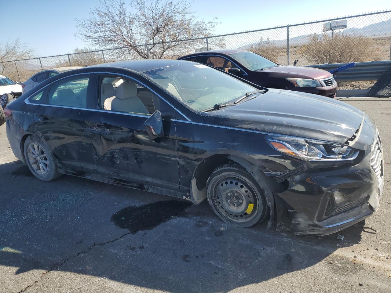 2019 Hyundai Sonata VIN 5NPE24AF1KH737059 Copart auction photo, vandalism damage thumbnail 4