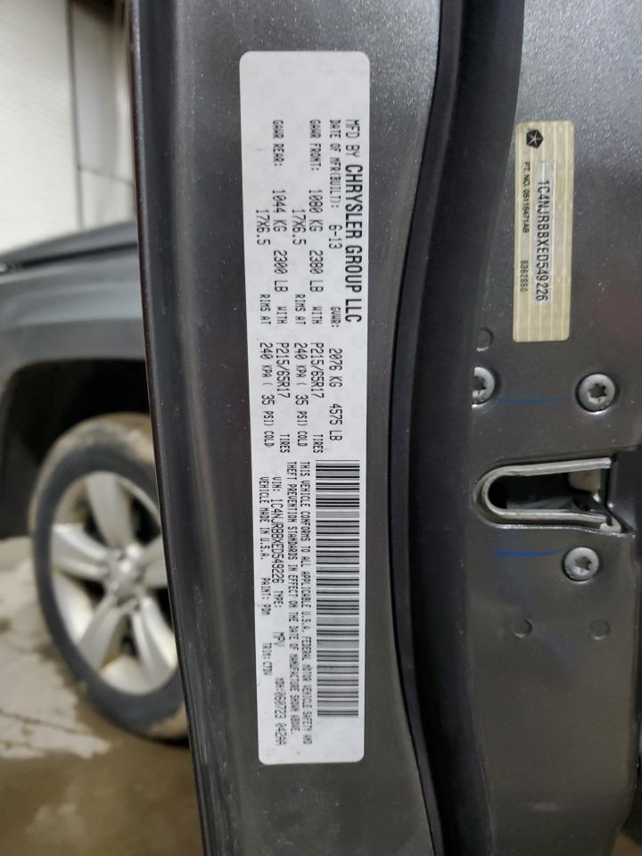 2014 Jeep Liberty (Patriot) VIN 1C4NJRBBXED549226 Copart auction photo, side damage thumbnail 13