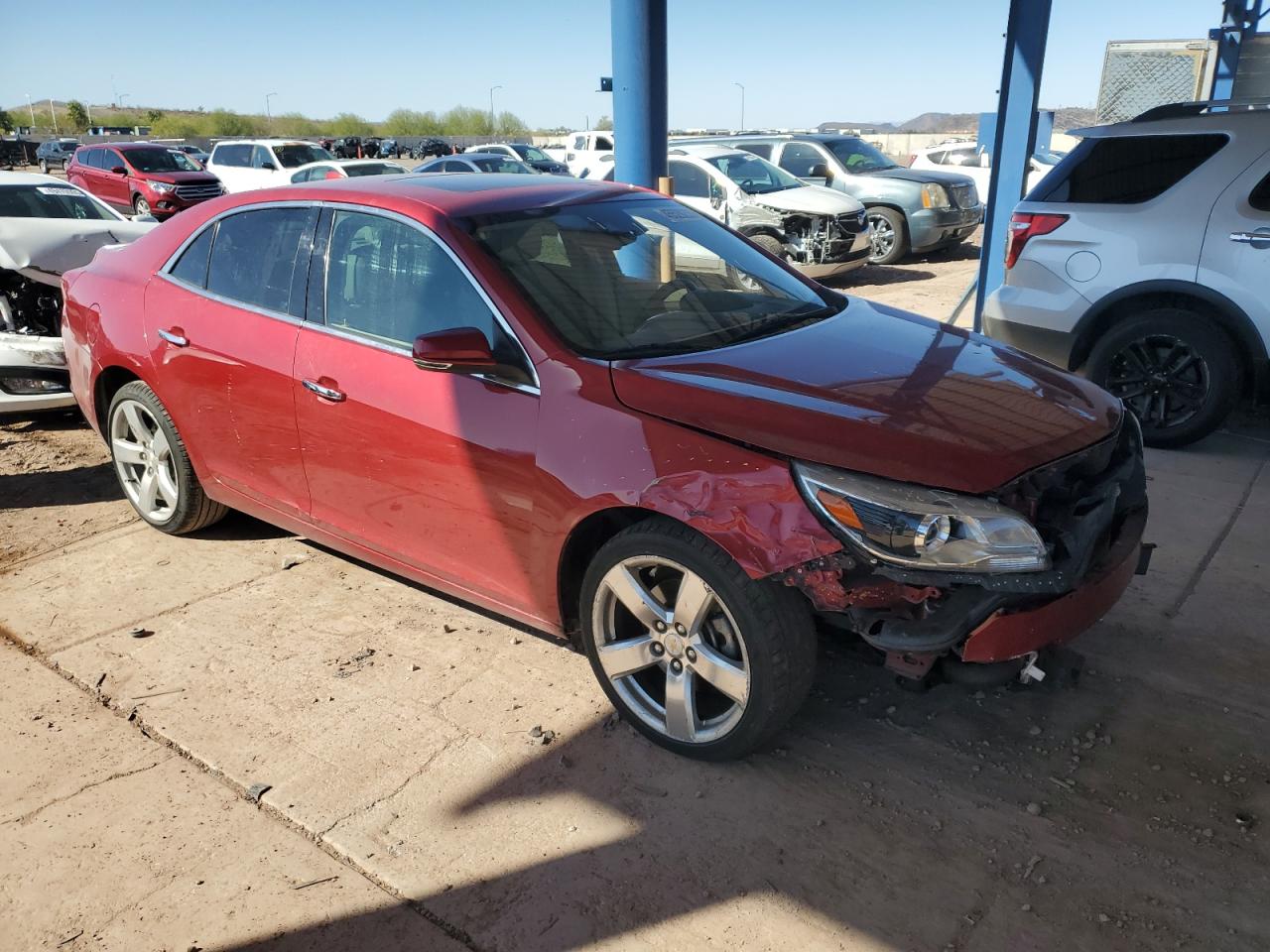 2013 Chevrolet Malibu VIN 1G11J5SX2DF347317 Copart auction photo, front end / side damage thumbnail 4