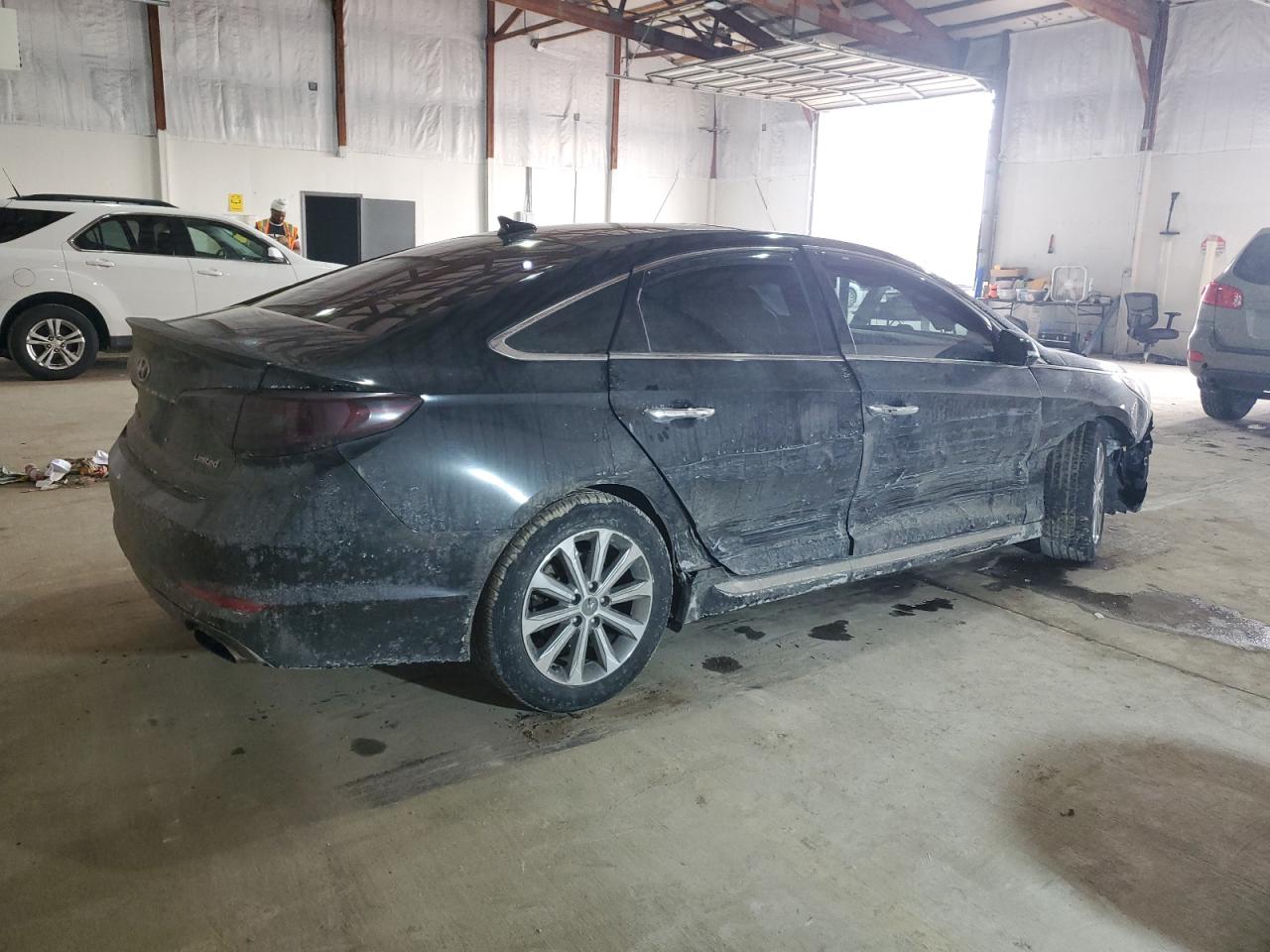 2016 Hyundai Sonata VIN 5NPE34AF4GH356763 Copart auction photo, side / front end damage thumbnail 3