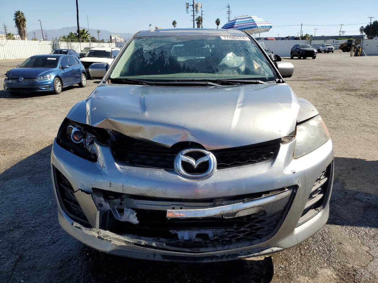 2010 Mazda CX-7 VIN JM3ER2WM8A0312335 Copart auction photo, front end damage thumbnail 5