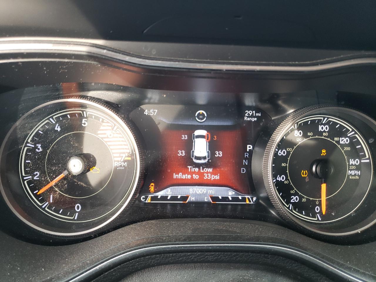 2019 Jeep Grand Cherokee VIN 1C4PJMDN7KD433528 Copart auction photo, side / front end damage thumbnail 9