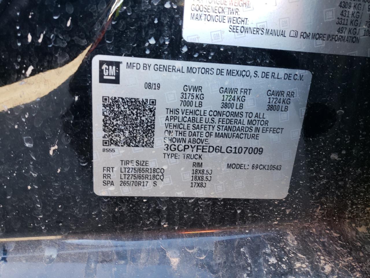 2020 Chevrolet Silverado VIN 3GCPYFED6LG107009 Copart auction photo, front end damage thumbnail 12