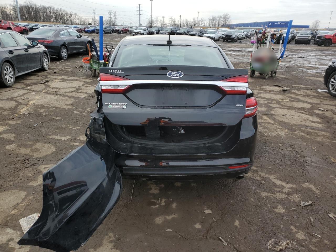 2018 Ford Fusion VIN 3FA6P0PUXJR244468 Copart auction photo, rear end damage thumbnail 6
