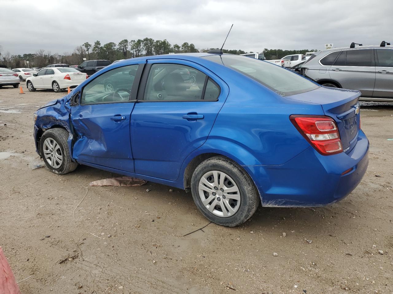 2017 Chevrolet Sonic VIN 1G1JB5SH9H4103199 Copart auction photo, side / front end damage thumbnail 2