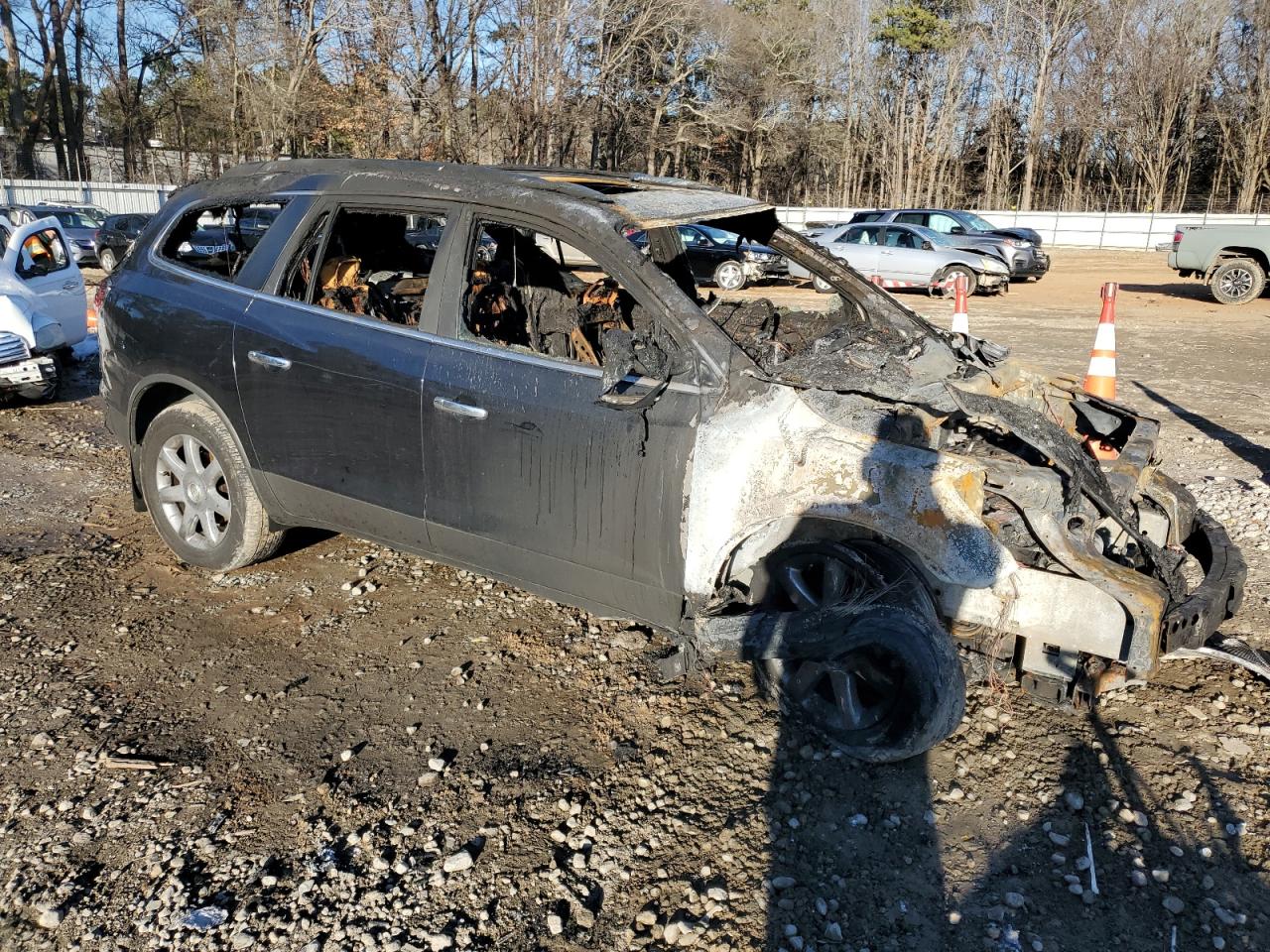 2010 Buick Enclave VIN 5GALVCED7AJ100976 Copart auction photo, burn damage thumbnail 4