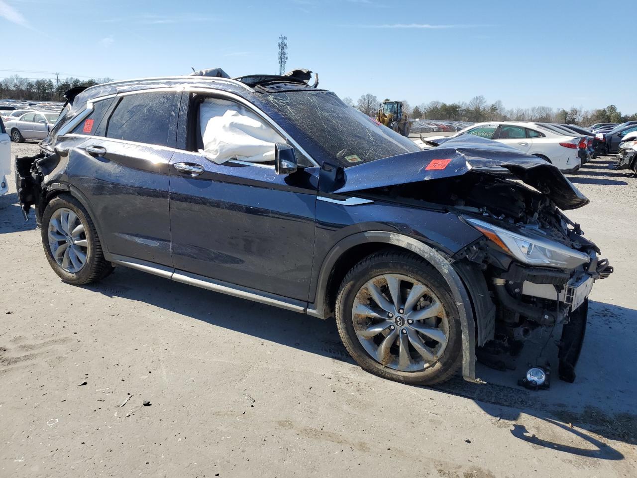 2019 Infiniti QX50 VIN 3PCAJ5M38KF136920 Copart auction photo, all over damage thumbnail 4