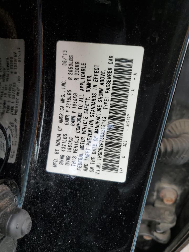 2013 Honda Accord VIN 1HGCR2F78DA215145 Copart auction photo, front end damage thumbnail 13