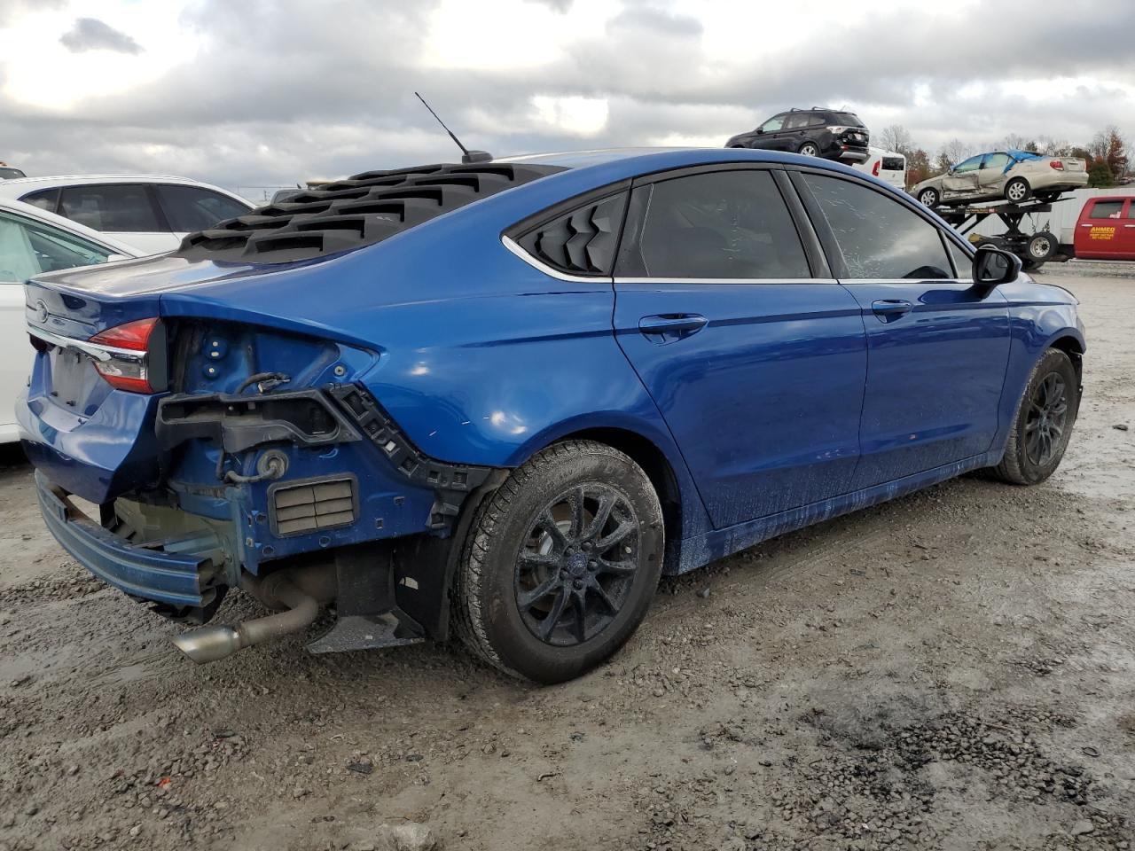 2017 Ford Fusion VIN 3FA6P0G72HR104130 Copart auction photo, front end / rear end damage thumbnail 3