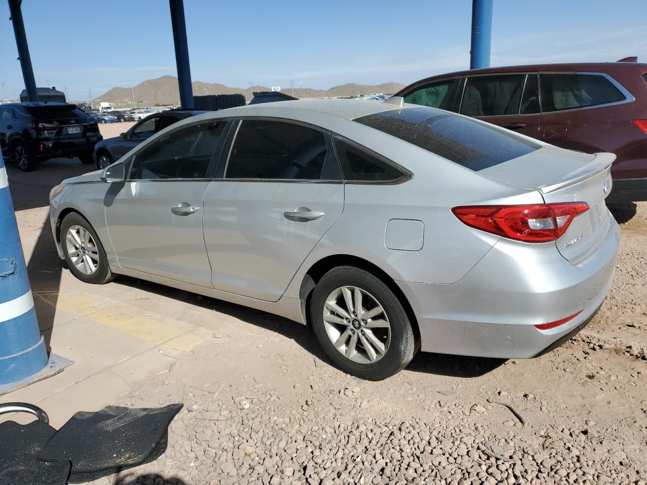 2015 Hyundai Sonata VIN 5NPE24AF6FH006746 Copart auction photo, vandalism damage thumbnail 2