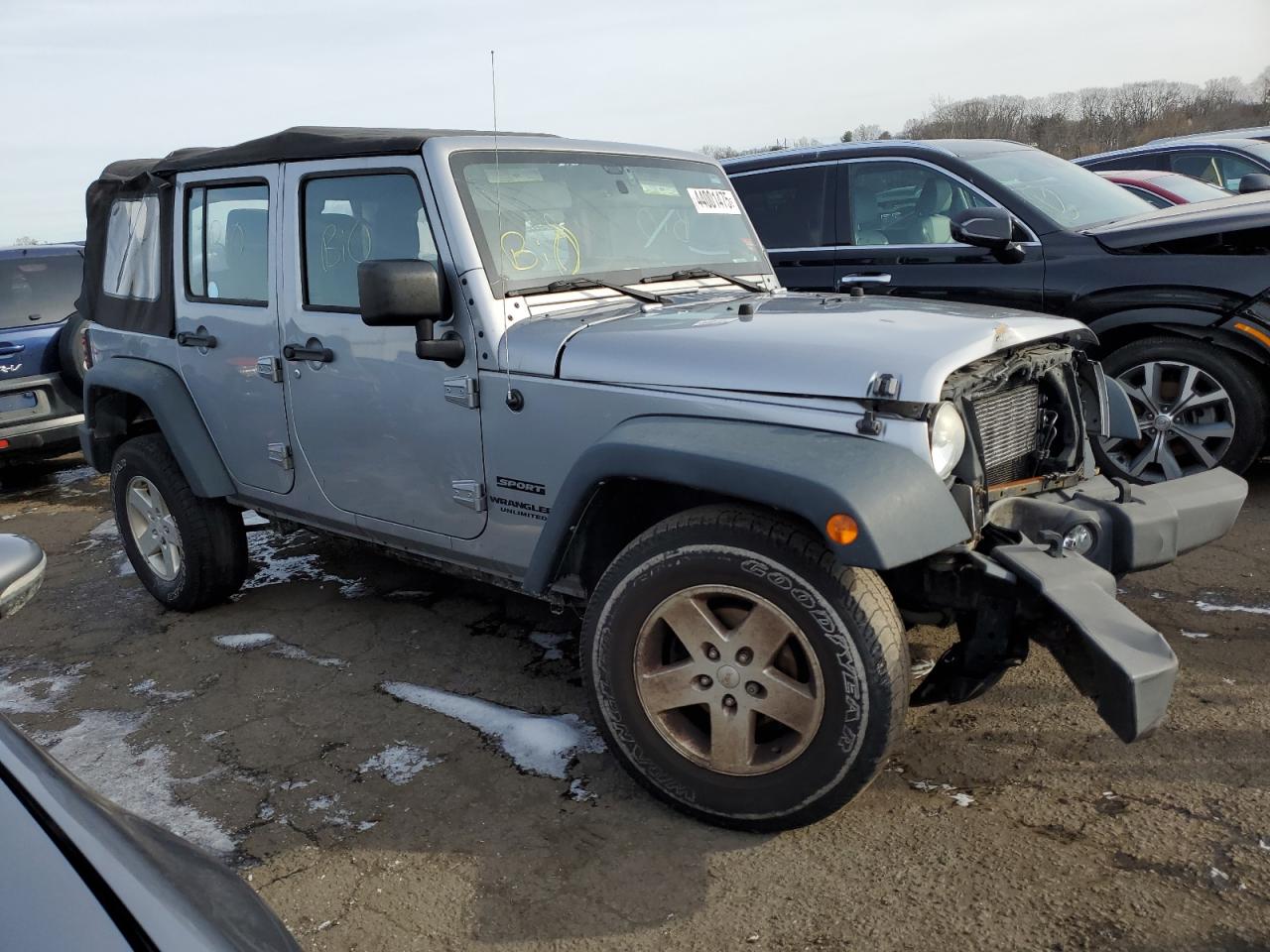 2013 Jeep Wrangler VIN 1C4BJWDG4DL576260 Copart auction photo, all over damage thumbnail 4