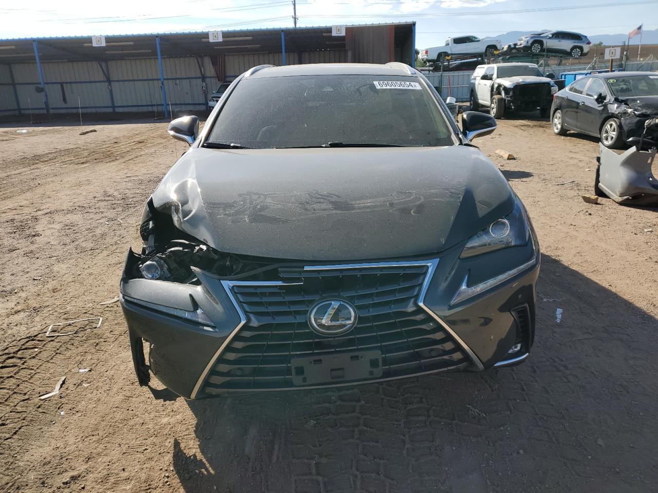 2021 Lexus NX VIN JTJDARDZ7M2239922 Copart auction photo, front end damage thumbnail 5