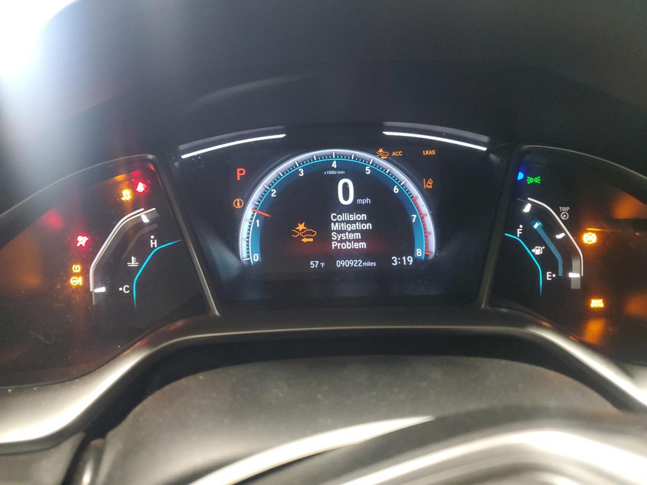 2020 Honda Civic VIN 19XFC1F3XLE005274 Copart auction photo, all over damage thumbnail 9