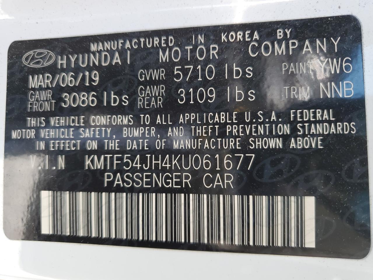 2019 Genesis G90 VIN KMTF54JH4KU061677 Copart auction photo, front end damage thumbnail 13