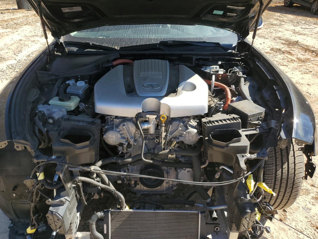 2017 Infiniti Q70 VIN JN1EY1AP3HM790014 Copart auction photo, front end / side damage thumbnail 12