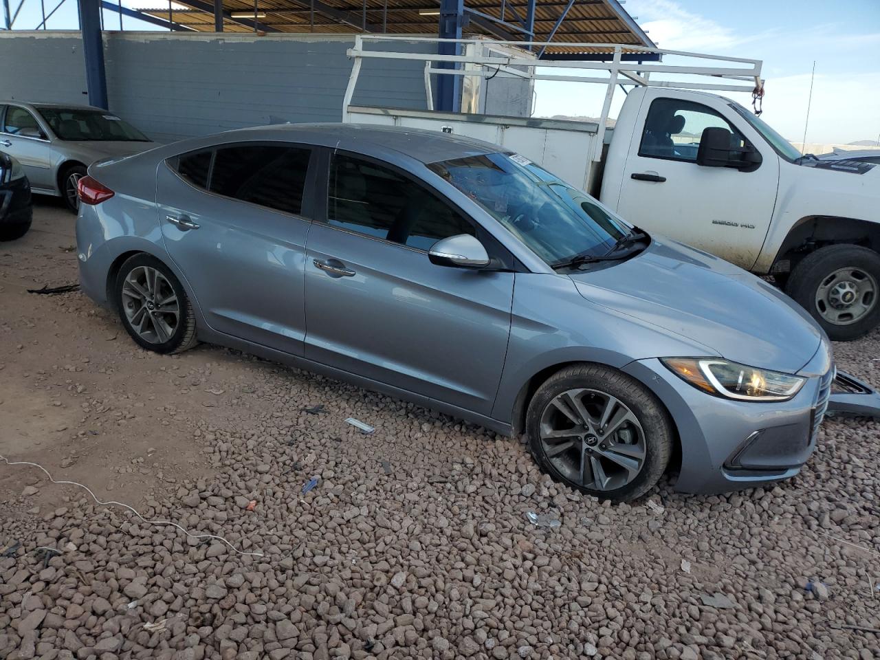 2017 Hyundai Elantra VIN 5NPD84LF1HH116601 Copart auction photo, front end / side damage thumbnail 4